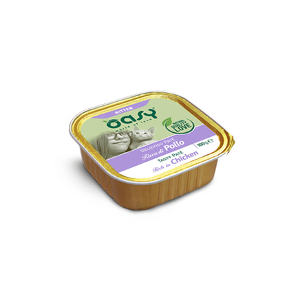 Oasy Tasty Paté Kitten piščanec, paté v posodici - 100 g