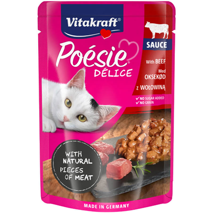 Vitakraft Poésie Délice Adult govedina v omaki, vrečka - 85 g