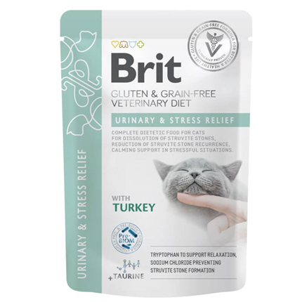 Brit GGF vet dieta za mačke Urinary&Stress Relief, vrečka - puran - 85 g