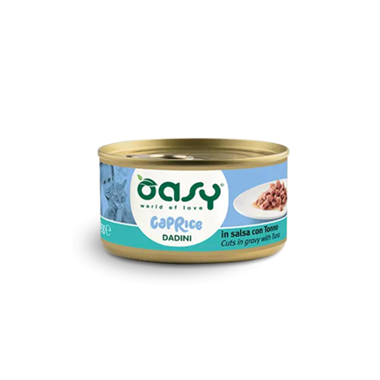 Oasy Caprice Cuts Adult tuna koščki v omaki, konzerva - 85g