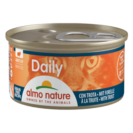 Almo Nature Daily Mousse konzerva - postrv - 85 g