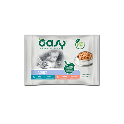 Oasy Chunks in Gravy Adult Multipack Fish Selection - 2 okusa - 4 x 85 g