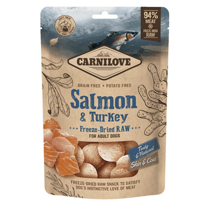 Carnilove Dog FreezeDried Raw Snack - losos & puran, 60 g
