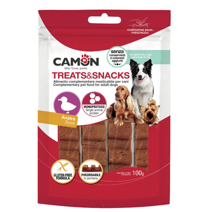 Camon Treats&Snacks posladek mesna ploščica, raca - 100 g