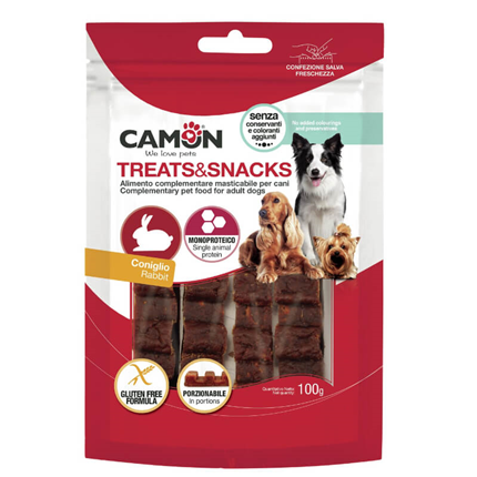 Camon Treats&Snacks posladek mesna ploščica, kunec - 100 g