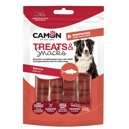 Camon Treats&Snacks posladek mesna ploščica, losos - 100 g