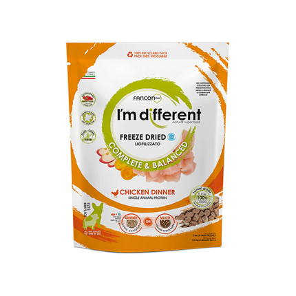 I'm Different FreezeDried Complete Dinner, za majhne pse - piščanec - 156 g