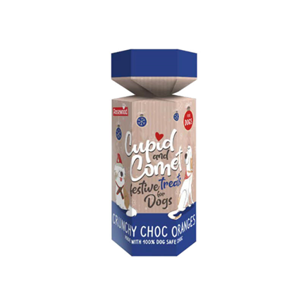Rosewood Cupid&Comet Crunchy Choc božični posladki za pse - 100 g