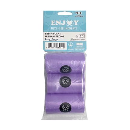 Enjoy Fresh Scent Ultra Strong odišavljene drečke, vijolične - 3 x 20 kos