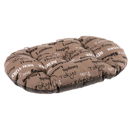 Ferplast ovalna blazina Relax C Cities, rjava - 55 x 36 cm