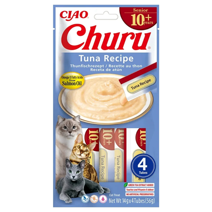 Inaba Cat Churu Purée Senior, tuna - 4 x 14 g