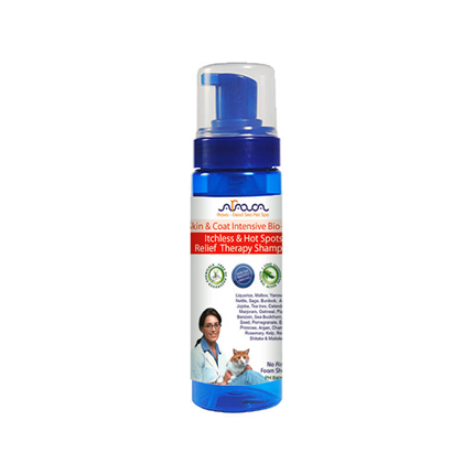 Arava Itchless and Hot Spot pena za občutljivo in razdraženo kožo mačk - 220 ml