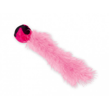 Nobby plišasta žogica za mačke s perjem, roza - 24 cm