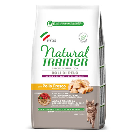 Natural Trainer Cat Hairball Adult, piščanec - različna pakiranja