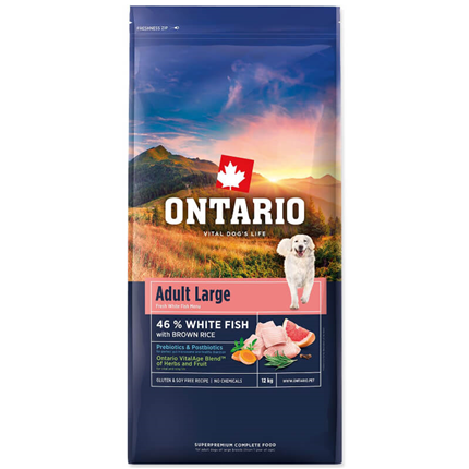 Ontario Adult Large - bela riba in rjavi riž