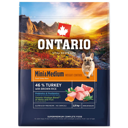 Ontario Adult Mini in Medium Weight Control - puran in rjavi riž
