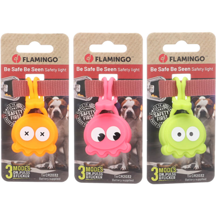 Flamingo LED lučka Fozy za povodec, različne barve - 12 x 4,5 x 1,5 cm