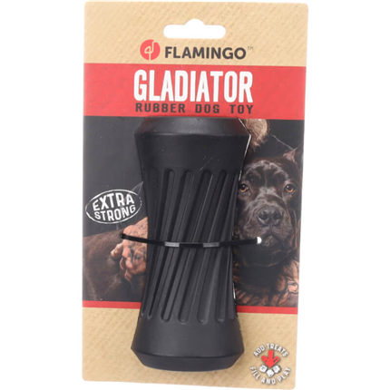 Flamingo gumijasti valj Gladiator, črn - 14 x 6,5 x 6,5 cm