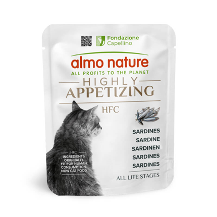 Almo Nature HFC Highly Appetizing file v juhi, vrečka - sardine - 50 g