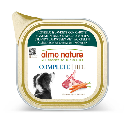 Almo Nature HFC Complete pašteta, alu posodica - jagnjetina in korenje - 85 g