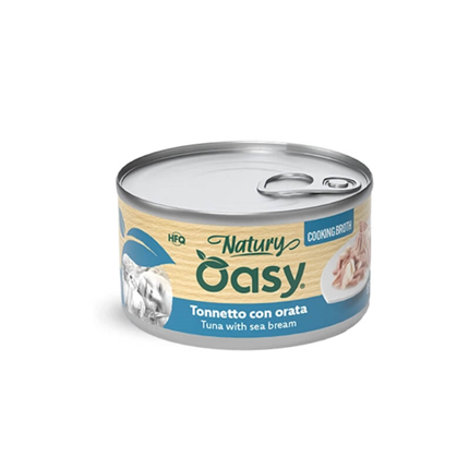 Oasy Cat Natury Adult fileji v juhi, konzerva - tuna in orada - 85 g