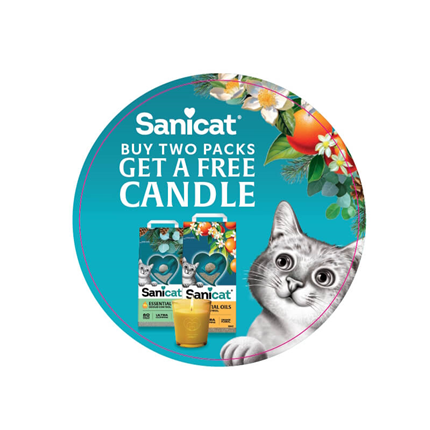 DARILO Sanicat svečka Essential Oils - ni v prosti prodaji