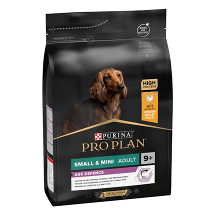 Purina Pro Plan Dog Senior 9+ Mini Age Defence, piščanec - 3 kg
