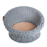 Duvo okroglo ležišče/košara Oyster, siva bombažna vrv - 50 cm
