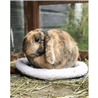 Nobby Fluffy okroglo ležišče za glodalce, belo - 30 x 26 cm