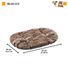 Ferplast ovalna blazina Relax C Cities, rjava - 55 x 36 cm