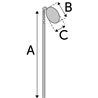 Flamingo teleskopska palica Nouk z obeskom, različne barve - 61-142 cm