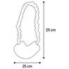 Flamingo Fauxtra plišasti obroč z ročajem - 25 cm