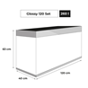 Aquael akvarij Glossy ST 120 Day&Night, črn - 260 L / 120 x 40 x 63 cm