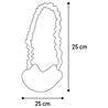 Flamingo Fauxtra plišasti obroč z ročajem, različne barve - 25 cm