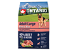 Ontario Adult Large - govedina, puran in riž 2,25 kg