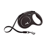 Flexi povodec Classic M, trak - 5 m (različne barve) črna