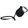 Alcott avtomatski povodec Adventure L, trak - 5 m (različne barve) Black