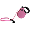 Alcott avtomatski povodec Adventure L, trak - 5 m (različne barve) Pink