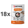 Ontario Cat Herb Line vrečka - piščanec in raca - 80 g 18 x 80 g