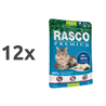 Rasco Premium Cat Sterilized Adult mesni koščki v omaki - polenovka in spirulina - 85 g 12 x 85 g