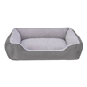Pet Comfort oglato ležišče Bravo s plišem, različne velikosti - sivo 75 x 60 cm