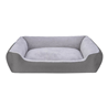Pet Comfort oglato ležišče Bravo s plišem, različne velikosti - sivo 105 x 80 cm