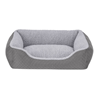 Pet Comfort oglato ležišče Bravo s plišem, različne velikosti - sivo
