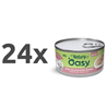 Oasy Cat Natury Adult fileji v želeju, konzerva - piščanec in šunka - 85 g 24 x 85 g