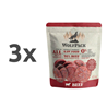 WolfPack Barf surova hrana v obliki medaljonov, govedina - 1 kg (20 x 50 g) 3 x 1 kg