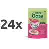 Oasy Cat Natury Adult fileji v želeju, vrečka - tuna in losos - 70 g 24 x 70 g