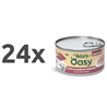Oasy Cat Natury Adult fileji v juhi, konzerva - tuna in kozice - 85 g 24 x 85 g