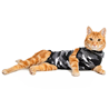 Suitical Recovery suit za mačke XS, vojaško črn - 40-45 cm