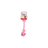 Flamingo Izra igralna vrv z dvema vozloma, roza - 20 cm