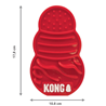 KONG lizalna podloga za priboljške Licks L, rdeča - 17,8 x 10,8 cm